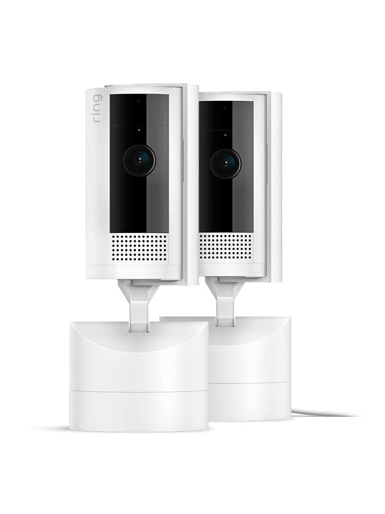 Ring Pan-Tilt Indoor Cam | See all around with 360° pan coverage, HD video, plus Two-Way Talk (2024 release) | 2-Pack, White