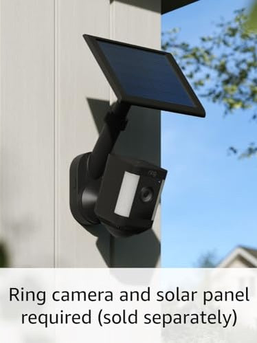 All-New Ring Pole and Wall Mount for Cameras and Solar Panels, Black