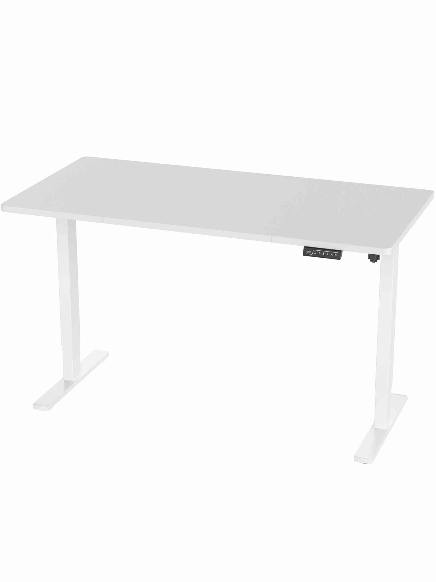 VIVO Electric 60 x 30 inch Standing Desk Workstation, Memory Controller Height Adjustment, 1B Series, White Top White Frame, DESK-KIT-1W6W-30