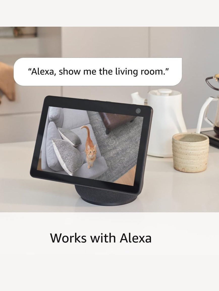 Ring Pan-Tilt Indoor Cam | See all around with 360° pan coverage, HD video, plus Two-Way Talk (2024 release) | White