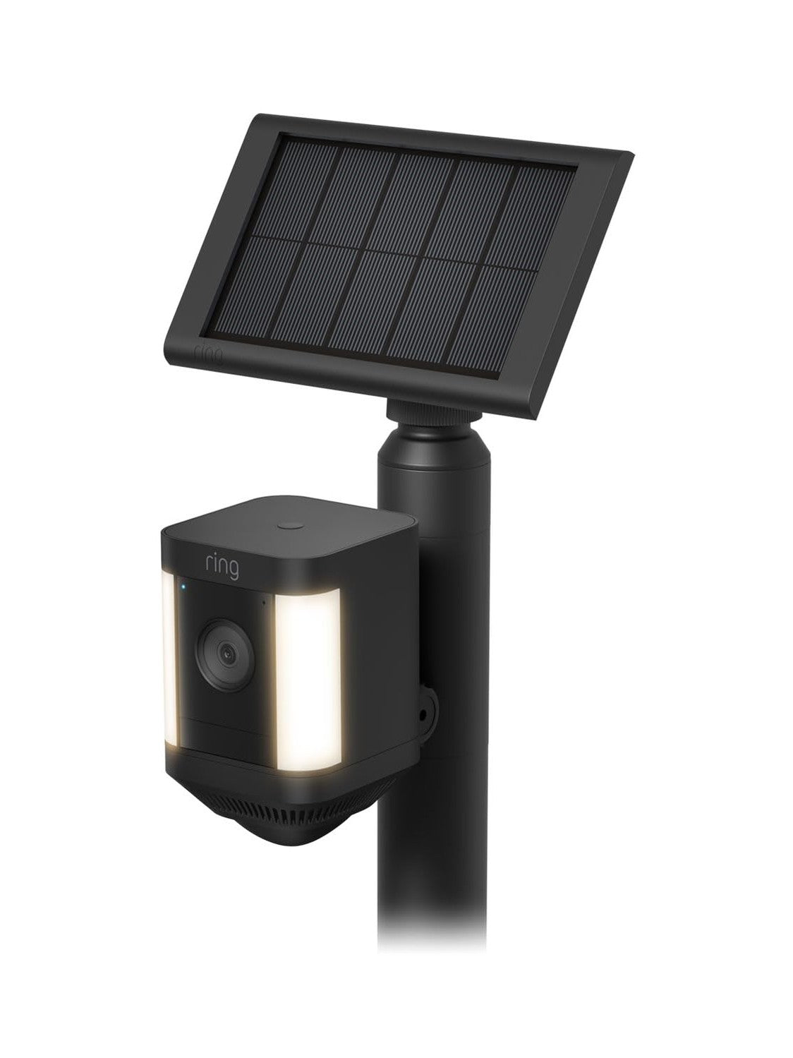 All-New Ring Stake Mount for Cameras and Solar Panels with Ring Solar Panel (2nd Generation), 4W for Stick Up Cam, Stick Up Cam Pro, Spotlight Cam Plus, Spotlight Cam Pro, Black