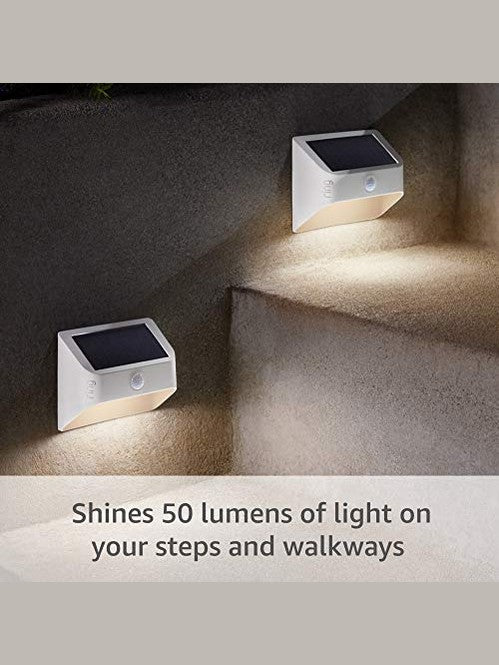 Ring Solar Steplight, Outdoor Motion-Sensor Security Light, Black (Starter Kit: 2-pack)