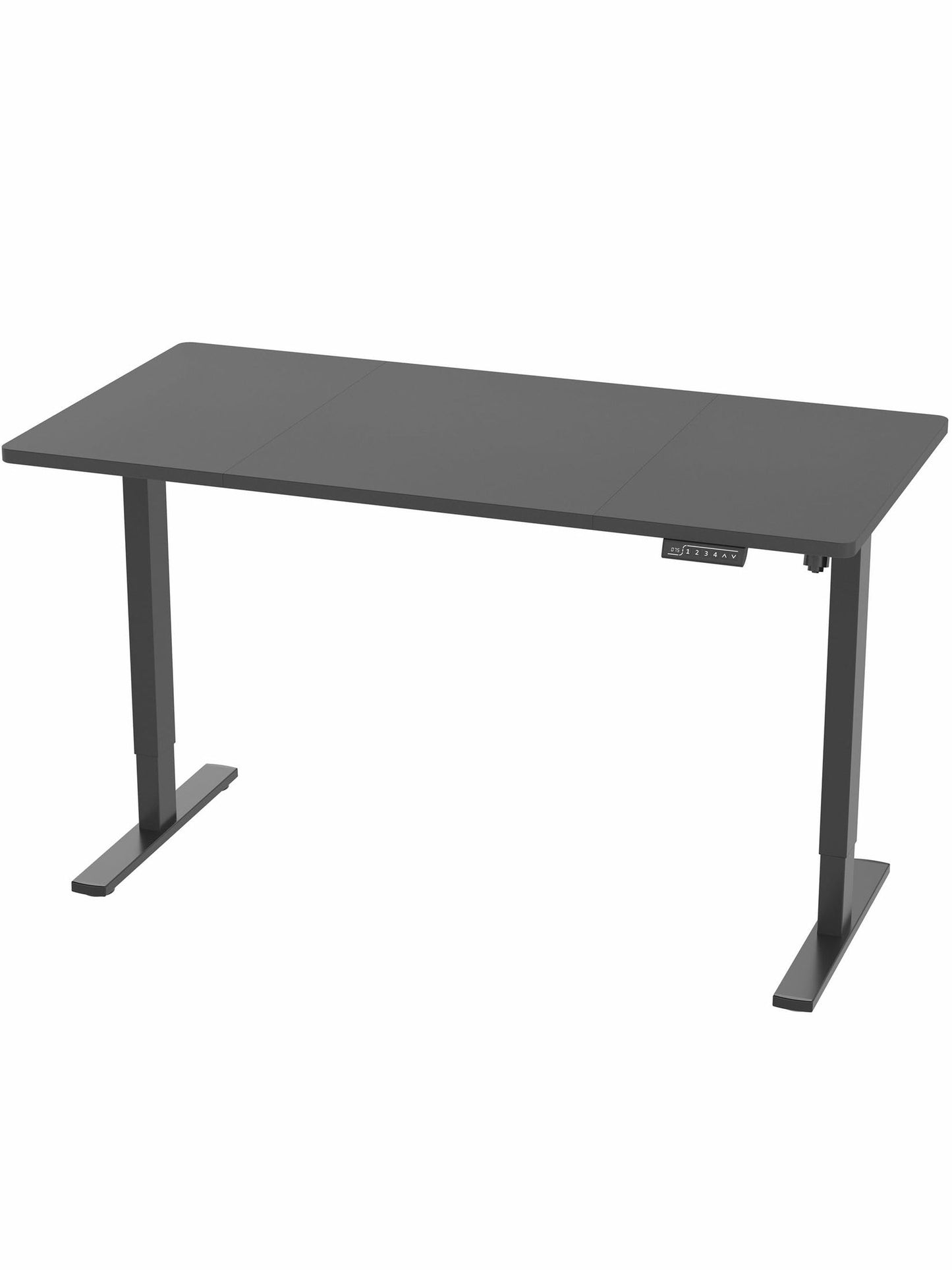 VIVO Electric 60 x 30 inch Standing Desk Workstation, Memory Controller Height Adjustment, 1B Series, Black Top Black Frame, DESK-KIT-1B6B-30