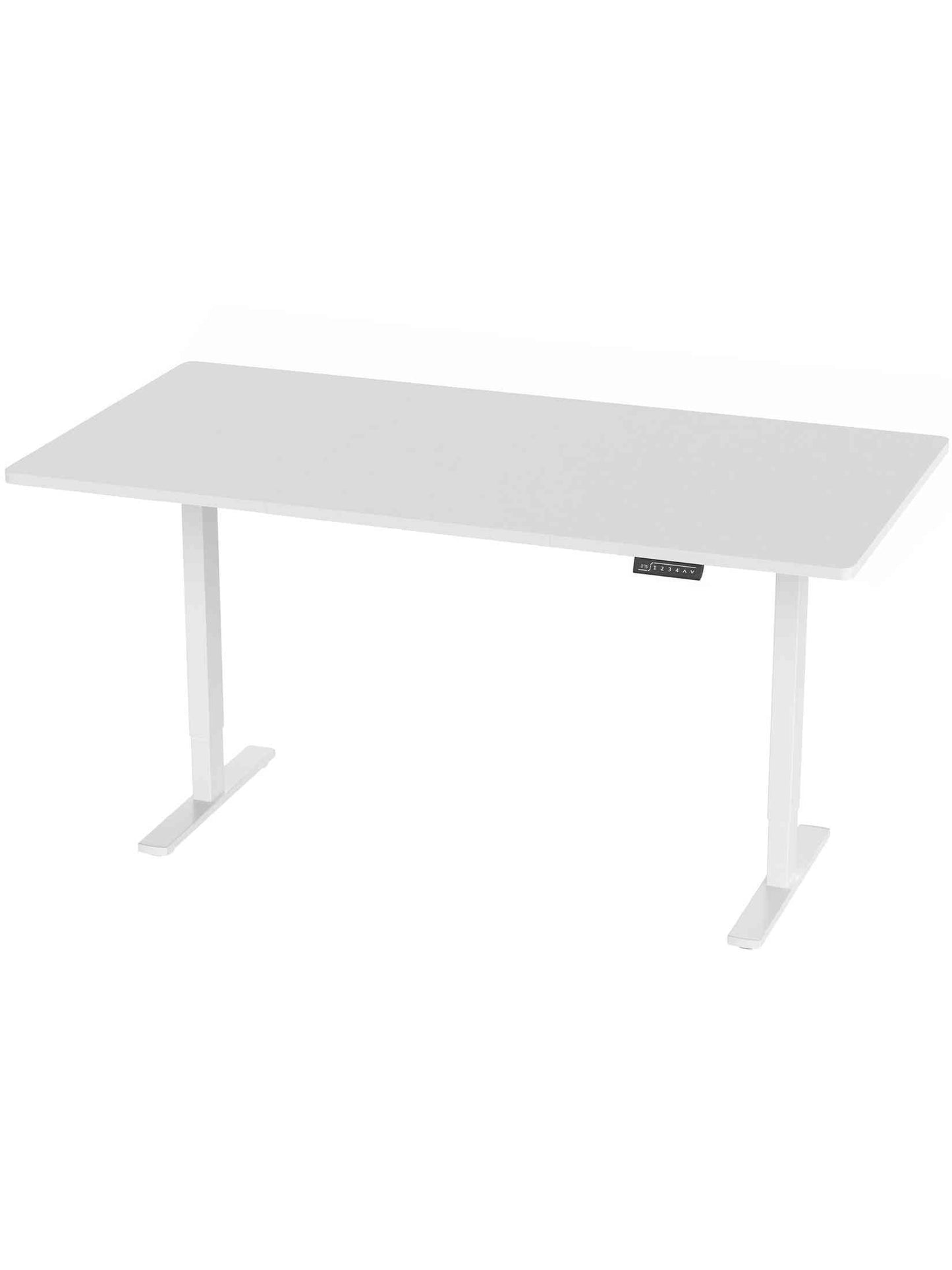 VIVO Electric 71 x 30 inch Standing Desk Workstation, Memory Controller Height Adjustment, 1B Series, White Top White Frame, DESK-KIT-1W7W