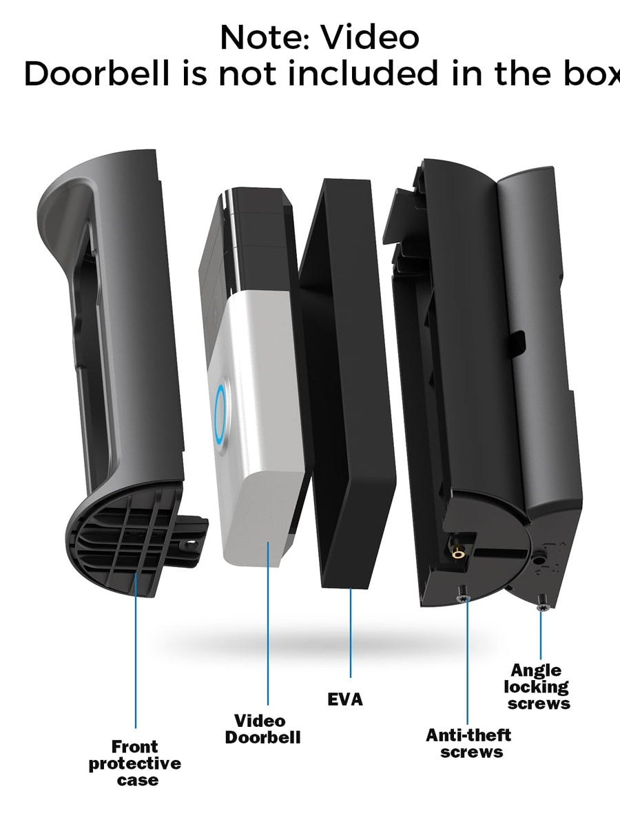 Adjustable 360° Degree Doorbell Angle Mount Compatible with Ring/Blink Wireless Video Doorbell/Battery Doorbell Plus/Pro Mount, Ring Camera Holder Door Mount no Drill
