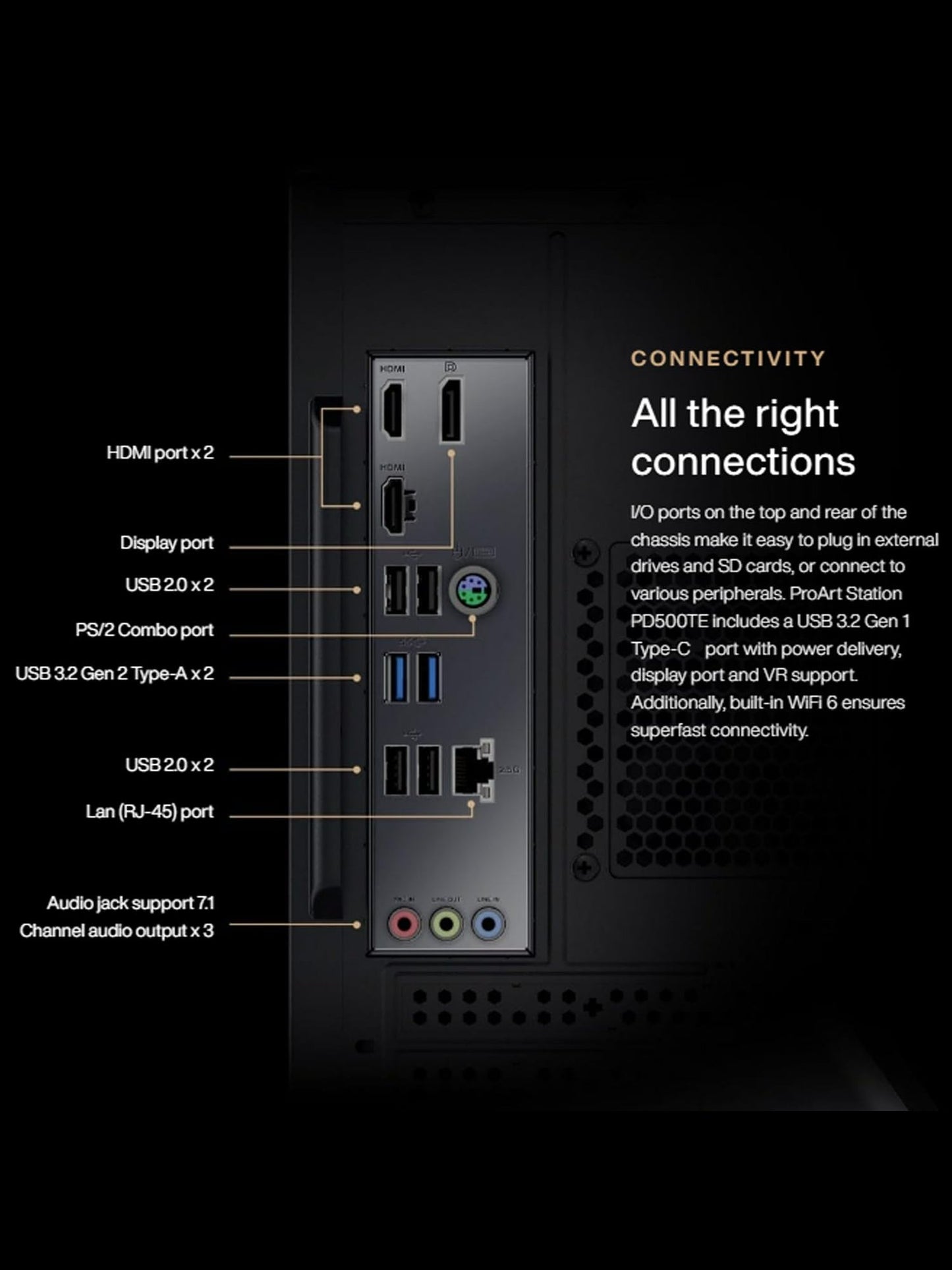 ASUS ProArt Station PD500TE High-Performance Desktop, Intel i7-13700, GeForce RTX 4070, Multizone Cooling, 64GB RAM, 2TB SSD, for Designing, 3D Modeling, with Thunderobot ML101 Wireless Mouse Bundle
