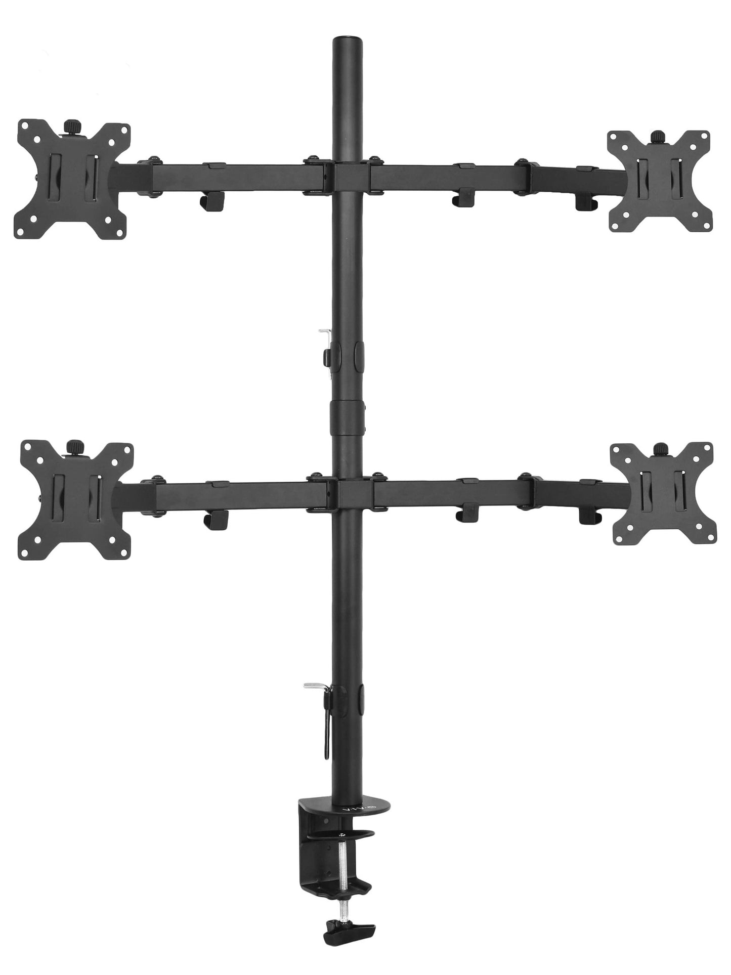 VIVO Quad 13 to 30 inch LCD Monitor Desk Mount, Fully Adjustable Stand with Tilt and Swivel, Holds 4 Screens with Max VESA 100x100, STAND-V004