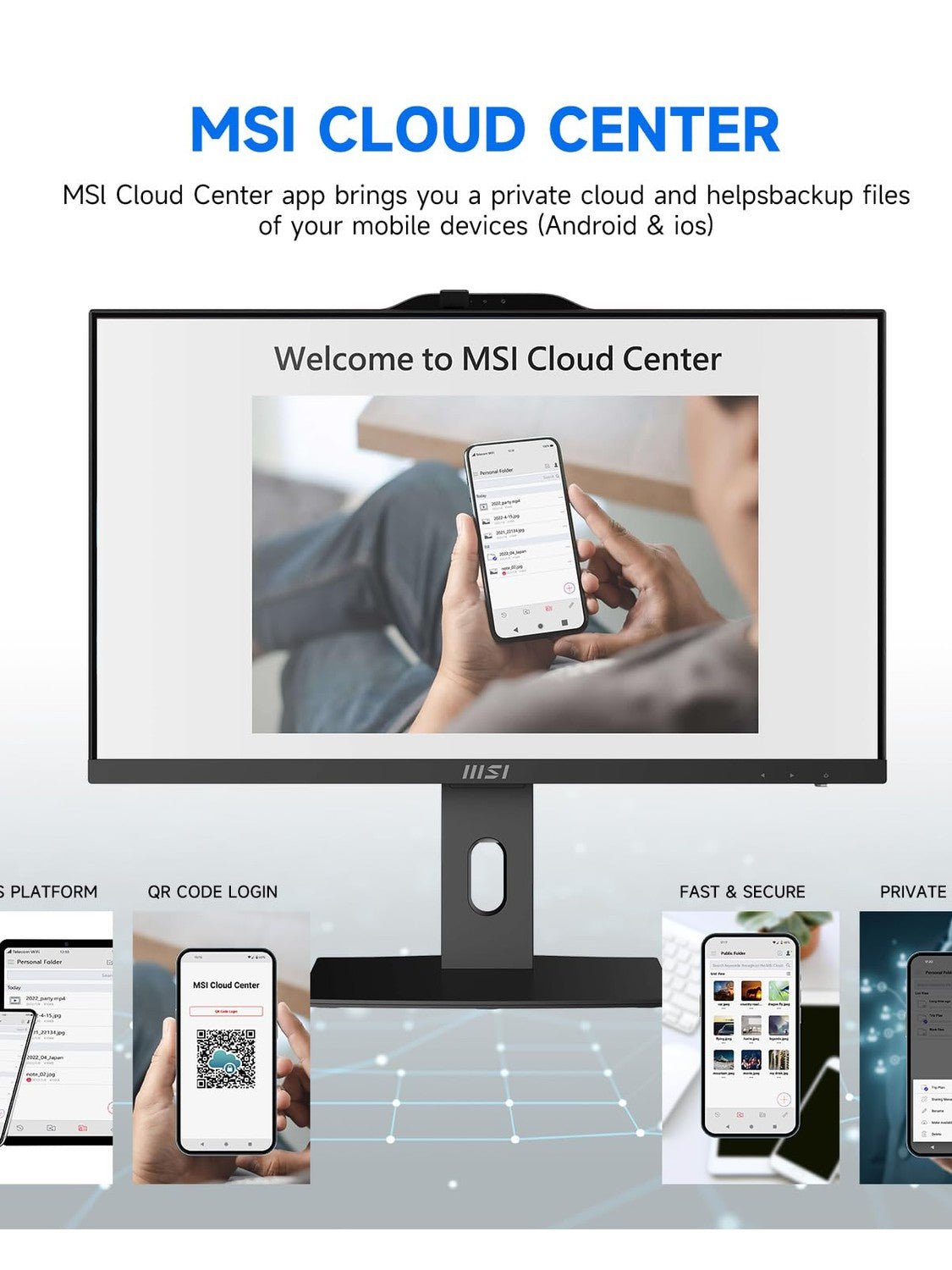 MSI Pro 23.8" FHD 100Hz Intel i5-14400 Business AI AIO Desktop, 32GB RAM, 1TB SSD, Adjustable Height & Angle, Webcam, Mountable Design, Bundle with Thunderobot ML101 Wireless Mouse