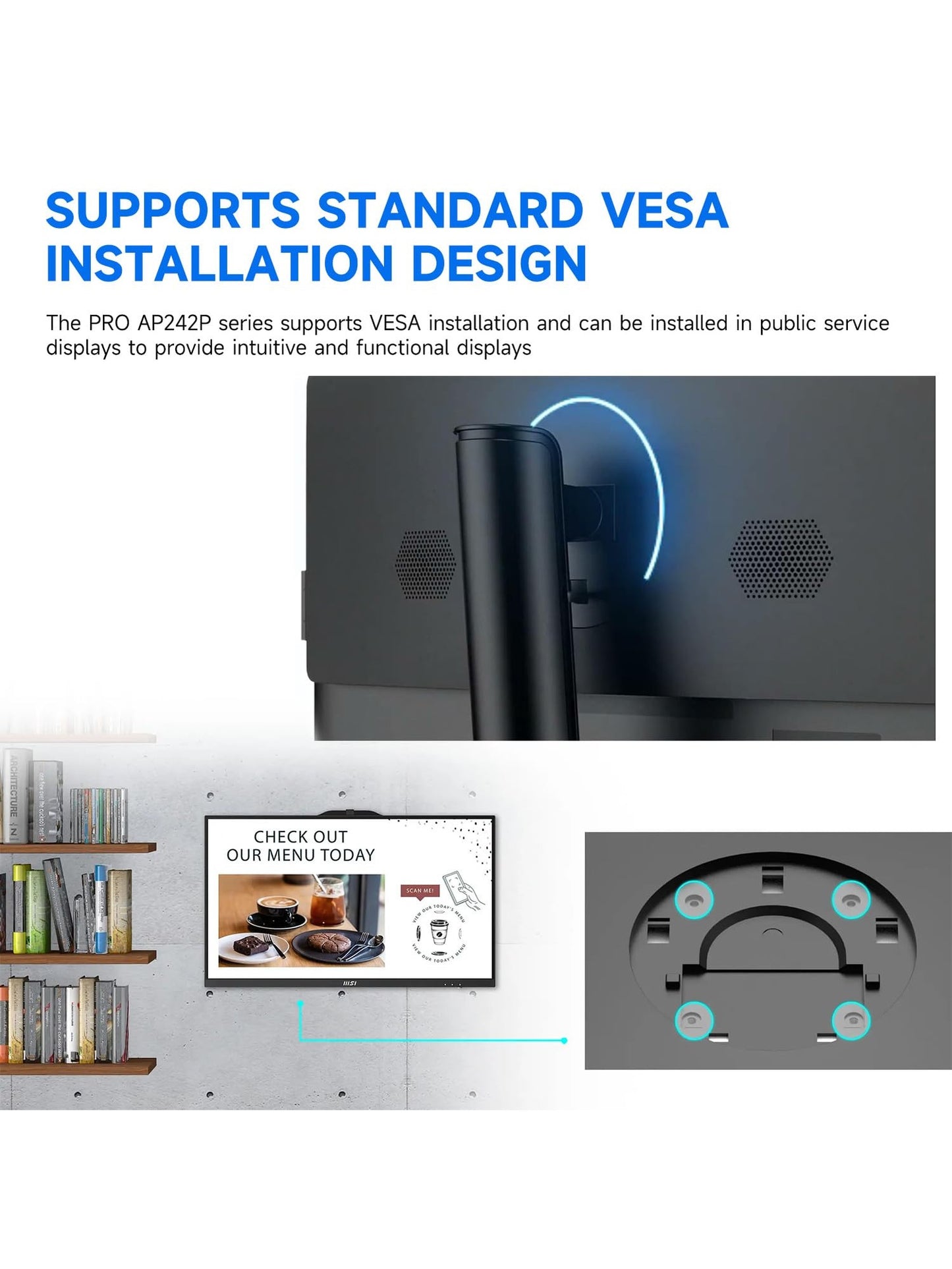 MSI Pro 23.8" FHD 100Hz Intel i5-14400 Business AI AIO Desktop, 32GB RAM, 1TB SSD, Adjustable Height & Angle, Webcam, Mountable Design, Bundle with Thunderobot ML101 Wireless Mouse