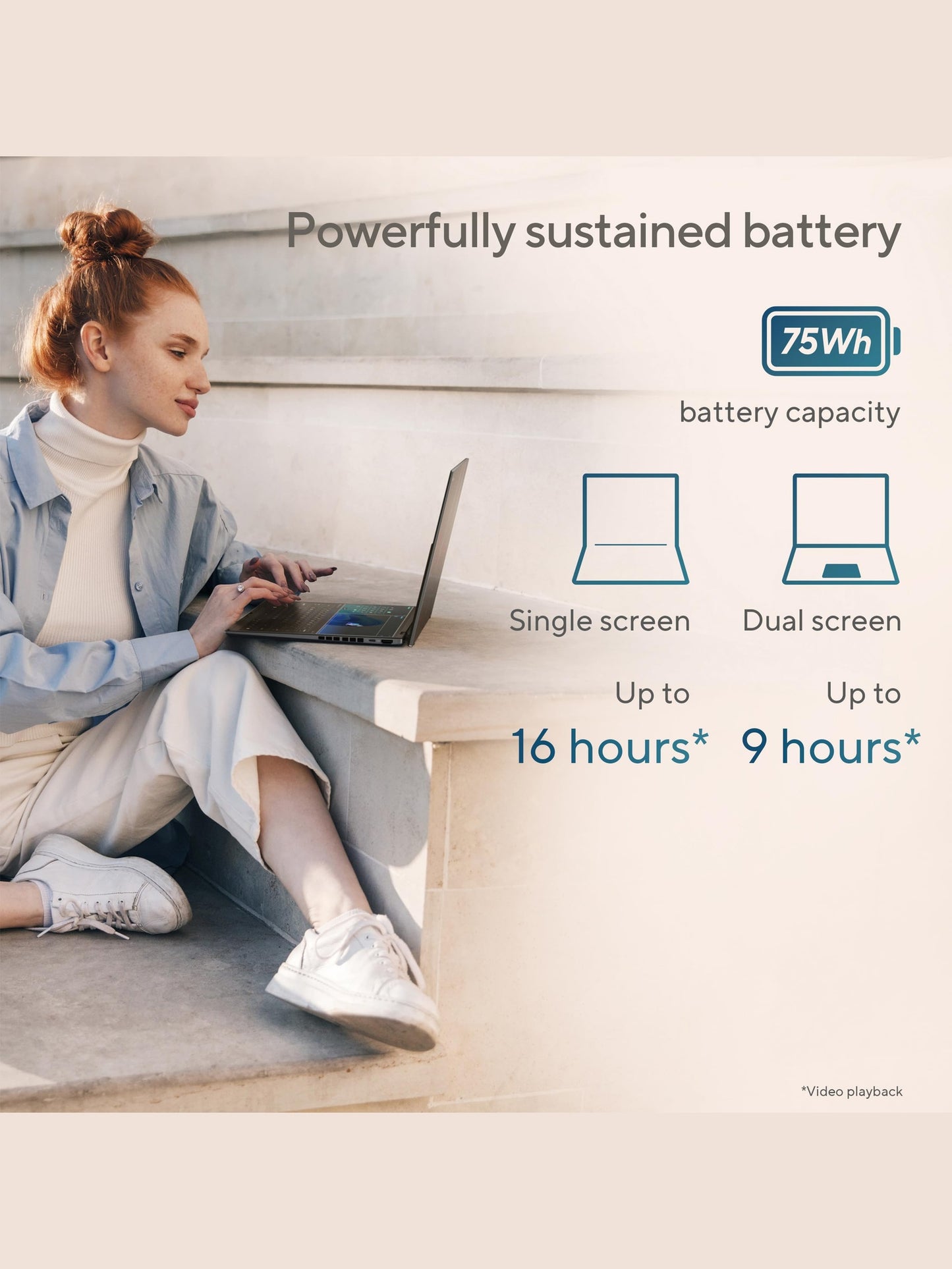 ASUS Zenbook DUO Dual 14" OLED 3K 120Hz Touchscreen Laptop Intel Core Ultra 9 285H 32GB RAM 1TB SSD Inkwell Gray
