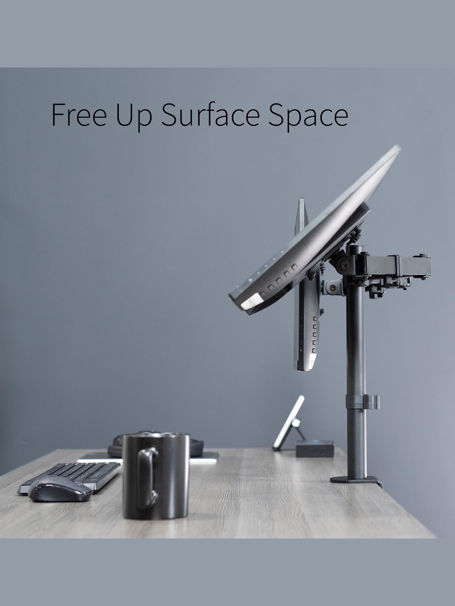 VIVO Dual Monitor Desk Mount, Heavy Duty Fully Adjustable Steel Stand, Holds 2 Computer Screens up to 30 inches and Max 22lbs Each, Black, STAND-V002