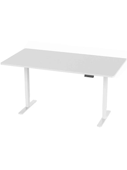 VIVO Electric 71 x 30 inch Standing Desk Workstation, Memory Controller Height Adjustment, 1B Series, White Top White Frame, DESK-KIT-1W7W