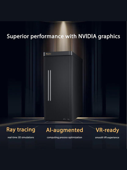 ASUS ProArt Station PD500TE High-Performance Desktop, Intel i7-13700, GeForce RTX 4070, Multizone Cooling, 64GB RAM, 2TB SSD, for Designing, 3D Modeling, with Thunderobot ML101 Wireless Mouse Bundle