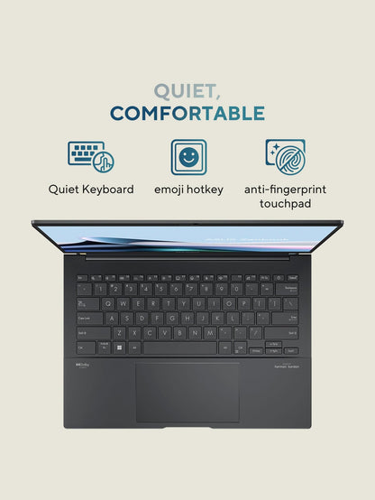 Asus ZenBook 14 OLED Q415 Business Laptop (14" FHD+ Touchscreen, 14-Core Ultra 5 125H (> i7-1360P), 8GB DDR5 RAM, 1TB SSD) AI PC, 15-Hr Long Battery Life, FHD Webcam, Win 11 Home w/AI Copilot