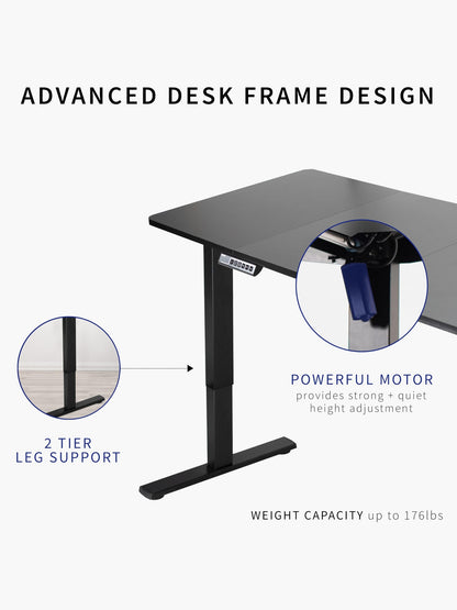 VIVO Electric 71 x 30 inch Standing Desk Workstation, Memory Controller Height Adjustment, 1B Series, White Top White Frame, DESK-KIT-1W7W